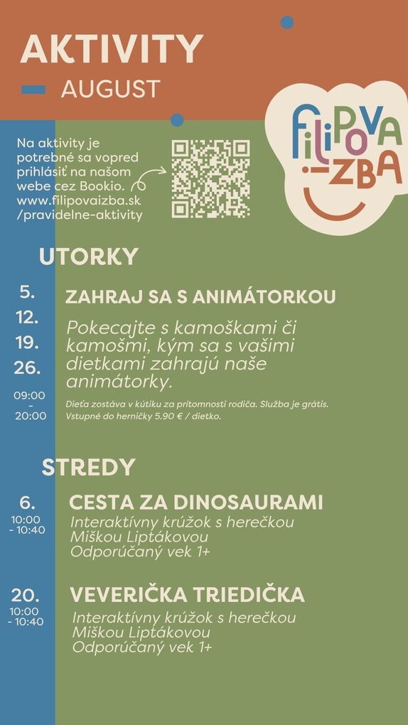 program filipova izba detsky kutik nitra pre deti aktivity udalosti kam s detmi